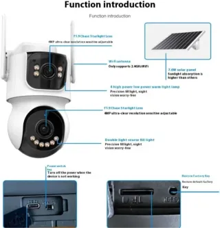 Cámara Solar 4G LTE Exterior Vigilancia 24/7