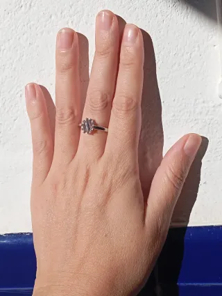 Anillo Cuarzo Rutilado Tourmalina alpaca plata 925