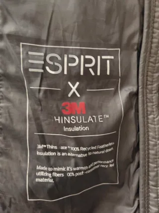 Abrigo acolchado gris Esprit