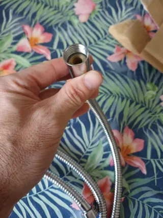 Manguera de ducha plateado