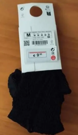 Leggings de red negros Zara Talla M