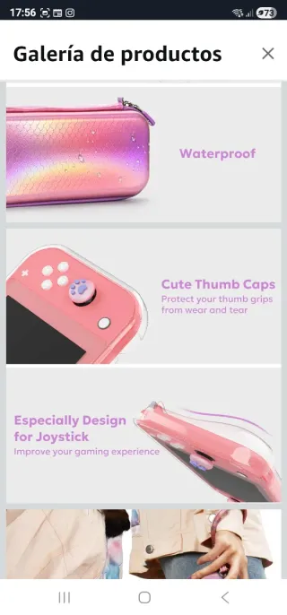 Cover e accessori per Nintendo Switch Lite Rosa Sirena