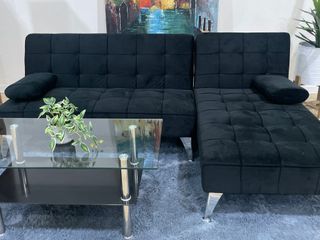 Sofá Cama Chaise Longue Negro