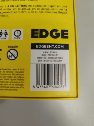 4 en Letras Juego de Mesa