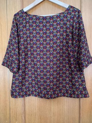 Blusa mujer manga francesa estampado