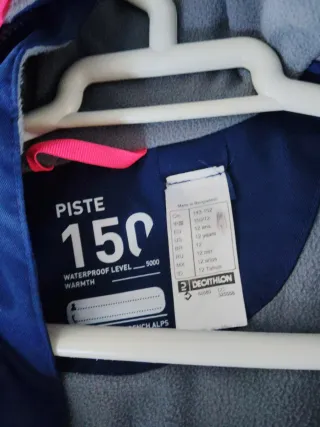 Chaqueta niña Wedze azul y rosa