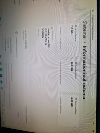 Lenovo ThinkCentre PC Fisso i3 8GB RAM SSD