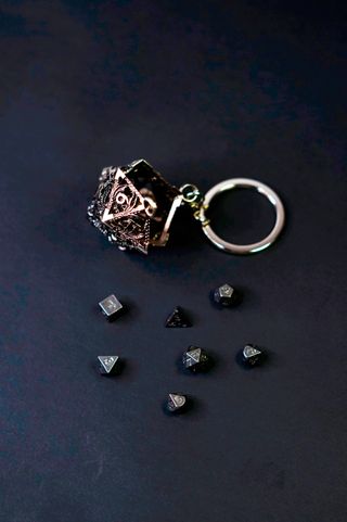 Portachiavi D20 Porta x7 Dadi Llavero dados tasca