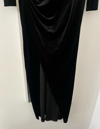 Vestido largo fiesta terciopelo negro