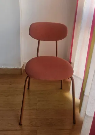 Silla Ikea tapizada tela y metal