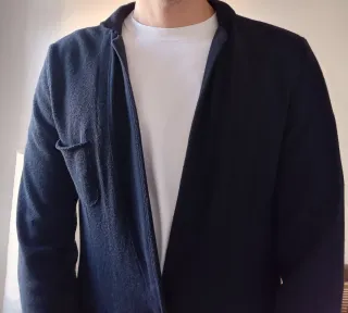 Americana lana azul marino