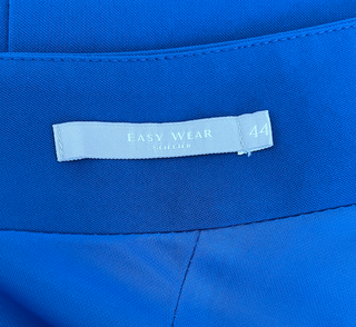 Vestido fiesta corto asimétrico azul