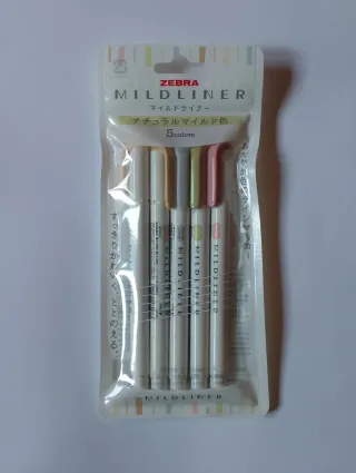 Marcadores Zebra Mildliner 5 colores
