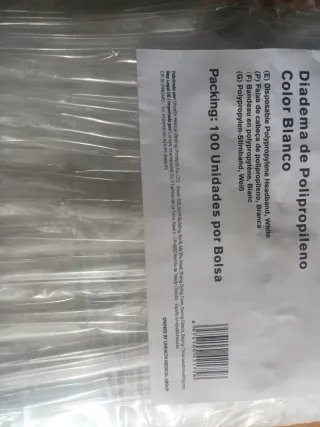 Diadema Polipropileno  100 Unidades