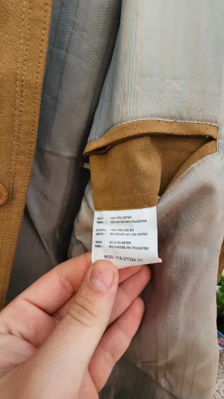 Chaqueta marron talla 60 talla xxl camel