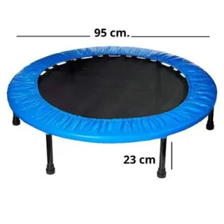 Cama elástica fitness azul.