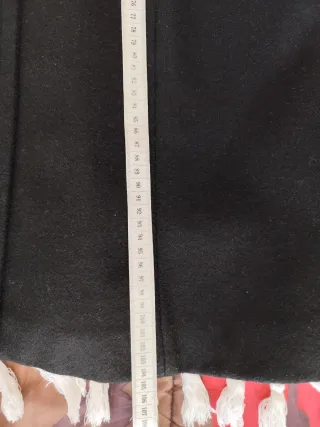 Elegante abrigo recto negro