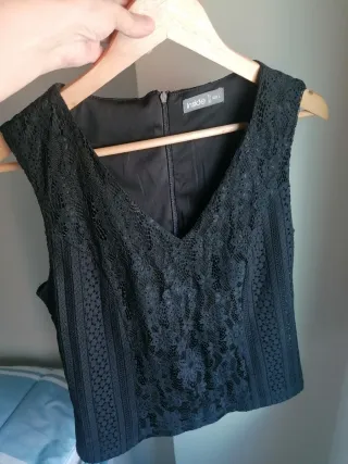 Blusa encaje negra Inside