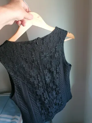 Blusa encaje negra Inside