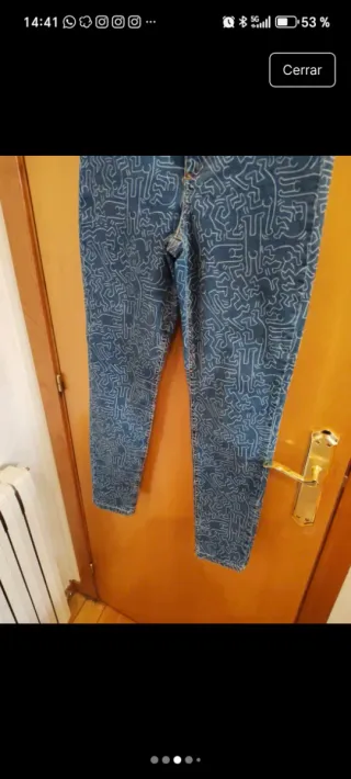 Pantalón elástico estampado talla 44