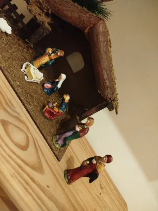 Portal de Belén con Reyes Magos