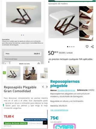 2 poggiapiedi vintage, quasi nuovi