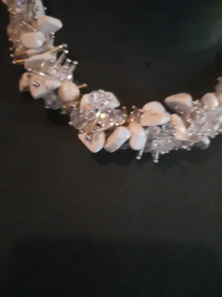 Girocollo argento e bianco