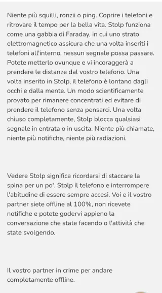 Stolp per disconnettersi