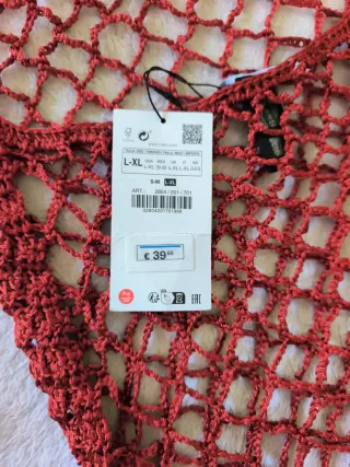 Vestido de malla color teja