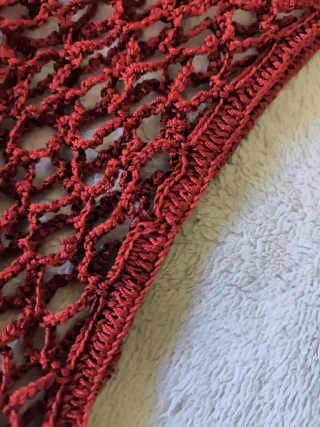 Vestido de malla color teja