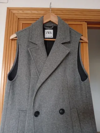 Chaleco Zara Gris  Nuevo