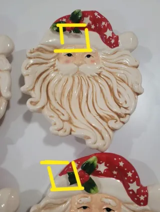 Lotto 6 piattini natalizi Babbo Natale