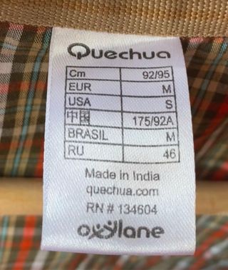 Camisa cuadros Quechua manga corta