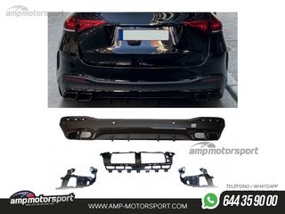 DIFUSOR TRASERO NEGRO CON COLAS NEGRAS PARA MERCEDES GLE/GLS W167