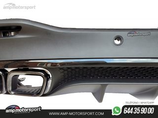 DIFUSOR TRASERO NEGRO CON COLAS NEGRAS PARA MERCEDES GLE/GLS W167