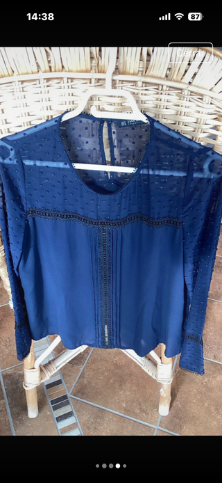 Blusa Zara gas azul
