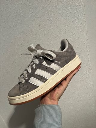 Adidas Campus Gris y Blanco