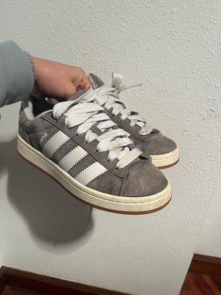 Adidas Campus Gris y Blanco