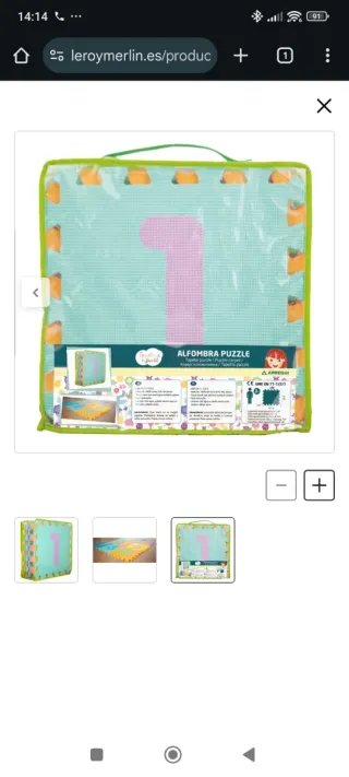 Alfombra puzzle números niños