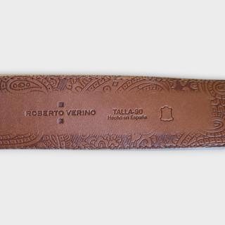 Cinturón Roberto Verino Beige y Rosa