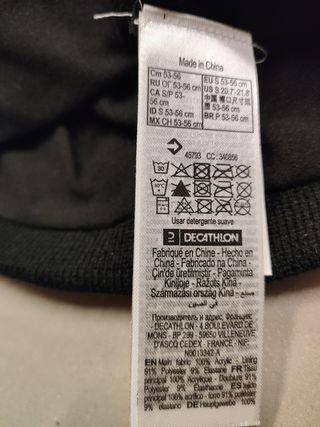 Cappello invernale nero KIPSTA FEELWARM per bimbo