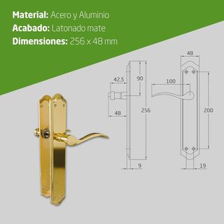 Amig - Juego de Manillas con Placa para puerta - M