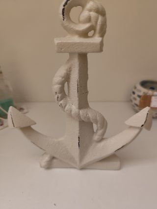 Ancla decorativa blanca