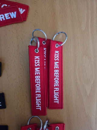 Llaveros bordados de avión, motos