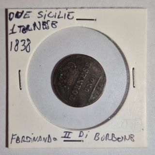 Regno 2 Sicilie-1 Tornese 1838, Ferdinando II. BB.