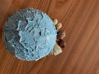 Palla di Natale decorata scena invernale