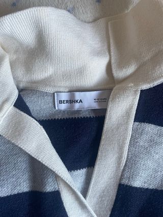 Jersey Bershka rayas azul y gris