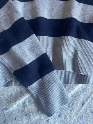 Jersey Bershka rayas azul y gris