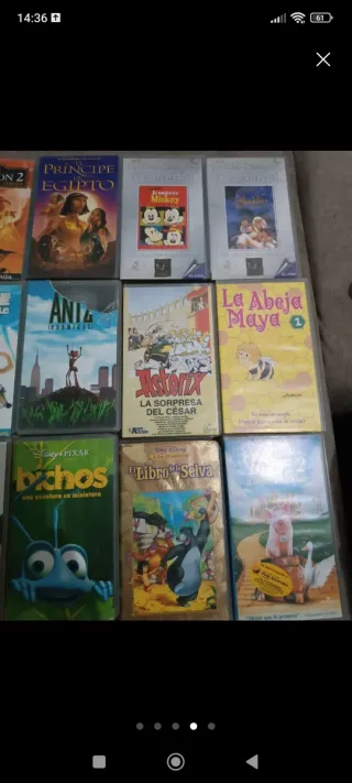 Lote Películas VHS Animadas