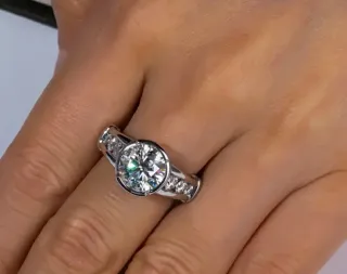 Anillo Plata 3CT Moissanita